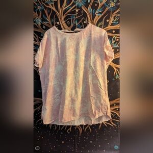 Earth yoga pink tie dye tee